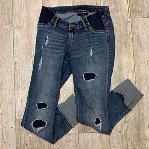 Indigo blue maternity jeans